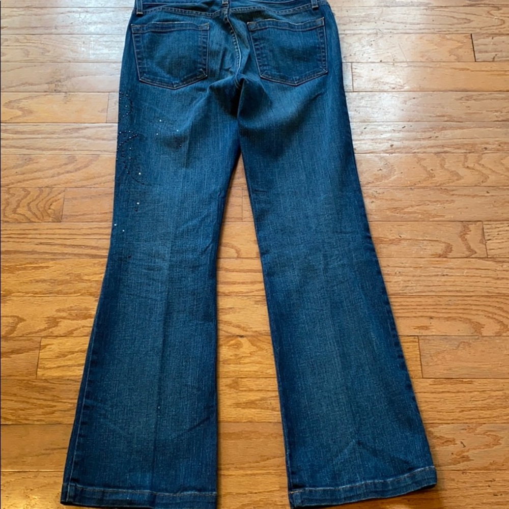 PRE-OWNED KAREN KANE DENIM JEWELED JEANS - Picture 10 of 13